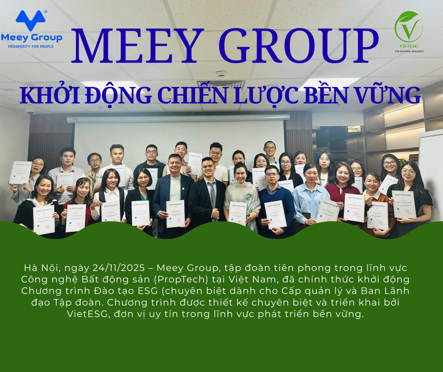 MEEY GROUP & VIETESG: KHỞI ĐỘNG CHIẾN LƯỢC BỀN VỮNG!