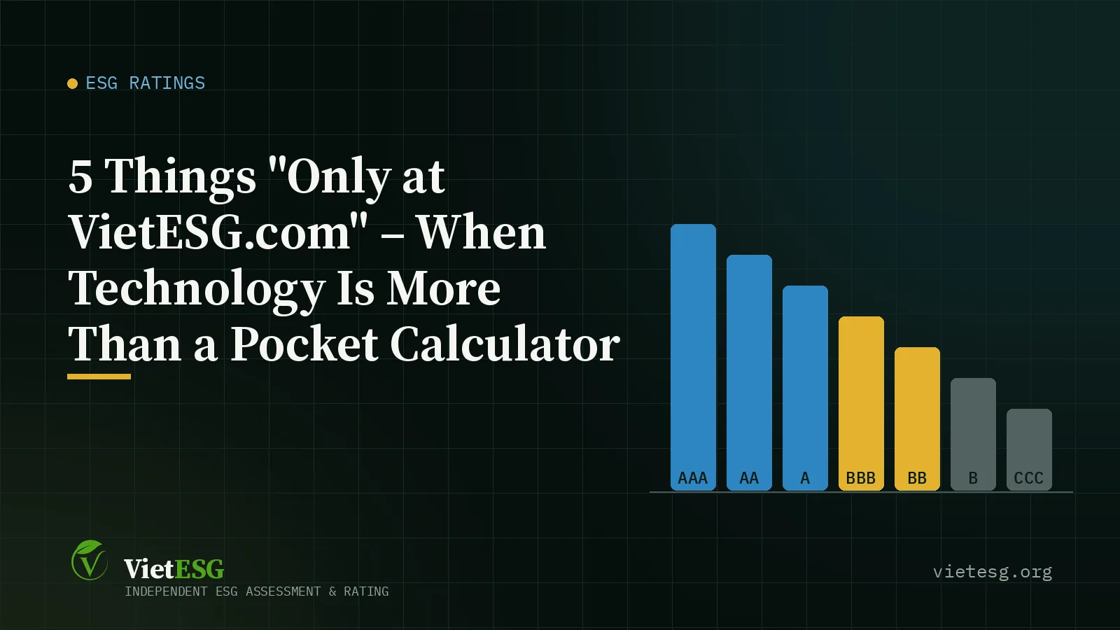 5 THINGS "ONLY AT VIETESG.COM" – WHEN TECHNOLOGY IS MORE THAN A POCKET CALCULATOR