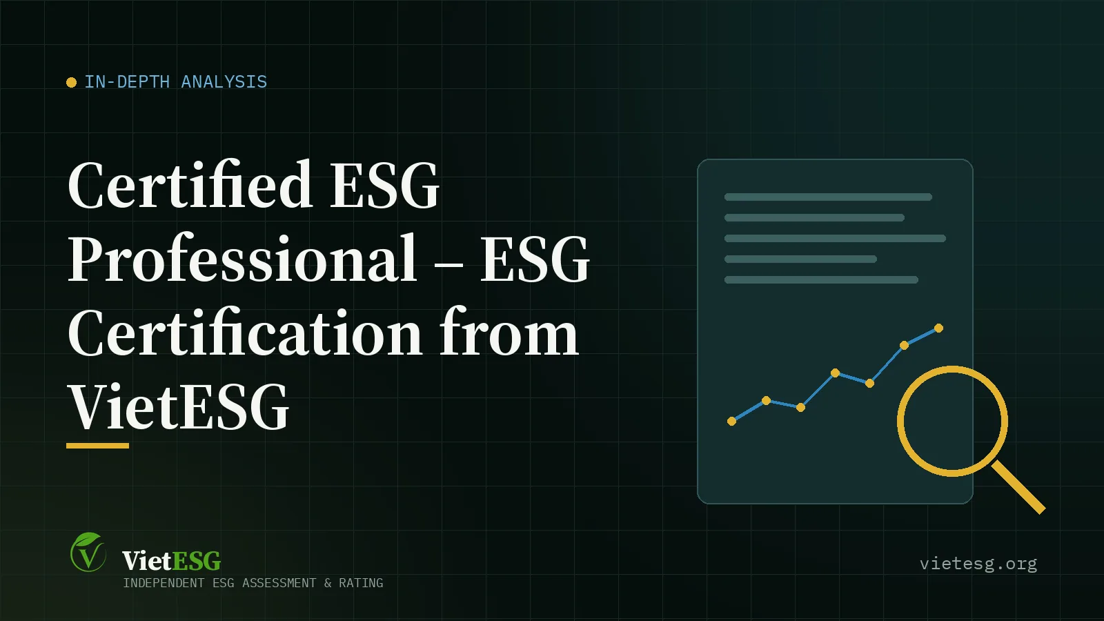 Certified ESG Professional – ESG Certification from VietESG
