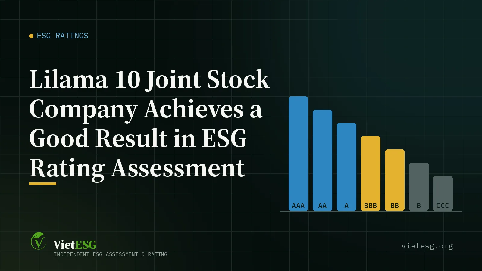 LILAMA 10 JOINT STOCK COMPANY ACHIEVES A GOOD RESULT IN ESG RATING ASSESSMENT