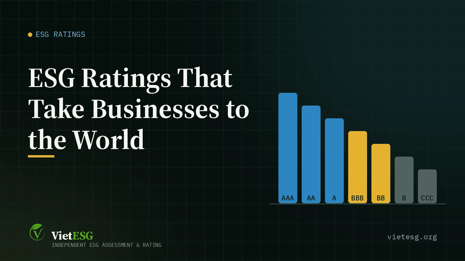 ESG RATINGS THAT TAKE BUSINESSES TO THE WORLD