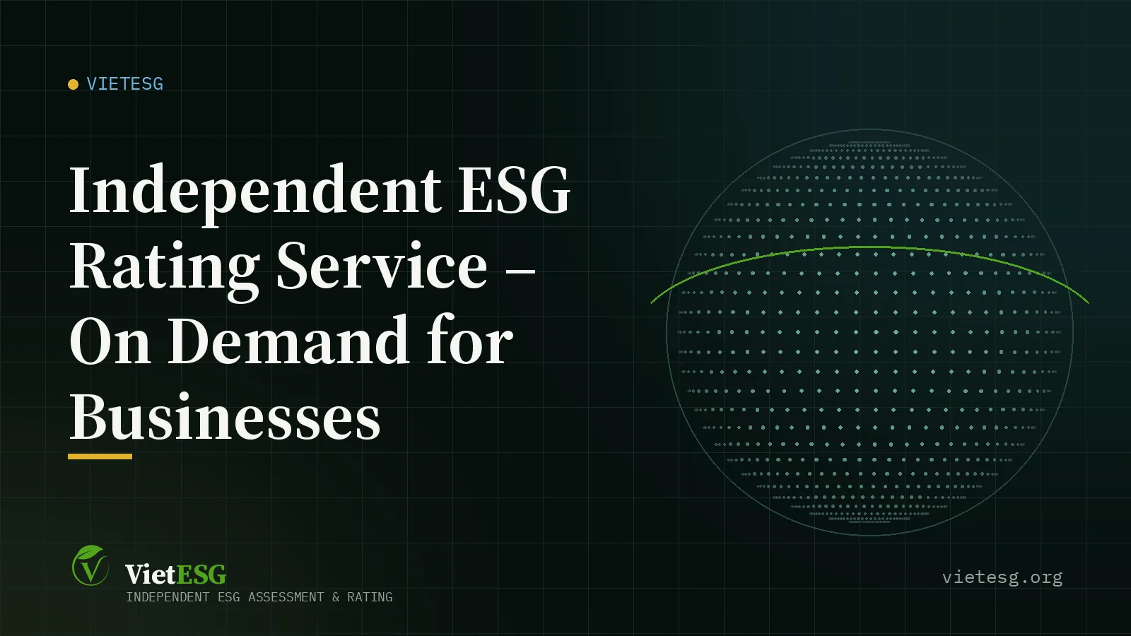 Independent ESG Rating Service – On Demand for Businesses