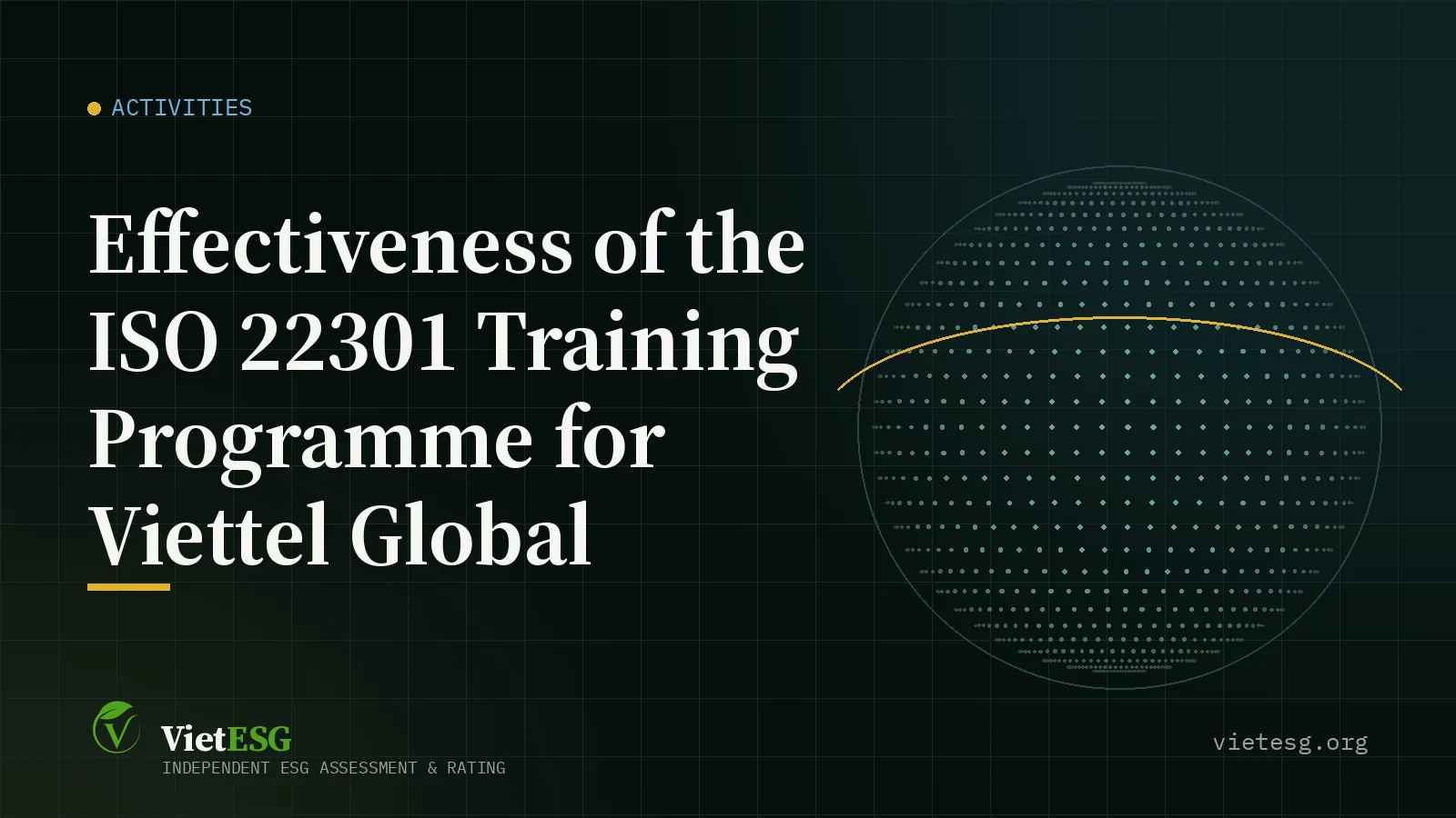 Effectiveness of the ISO 22301 Training Programme for Viettel Global