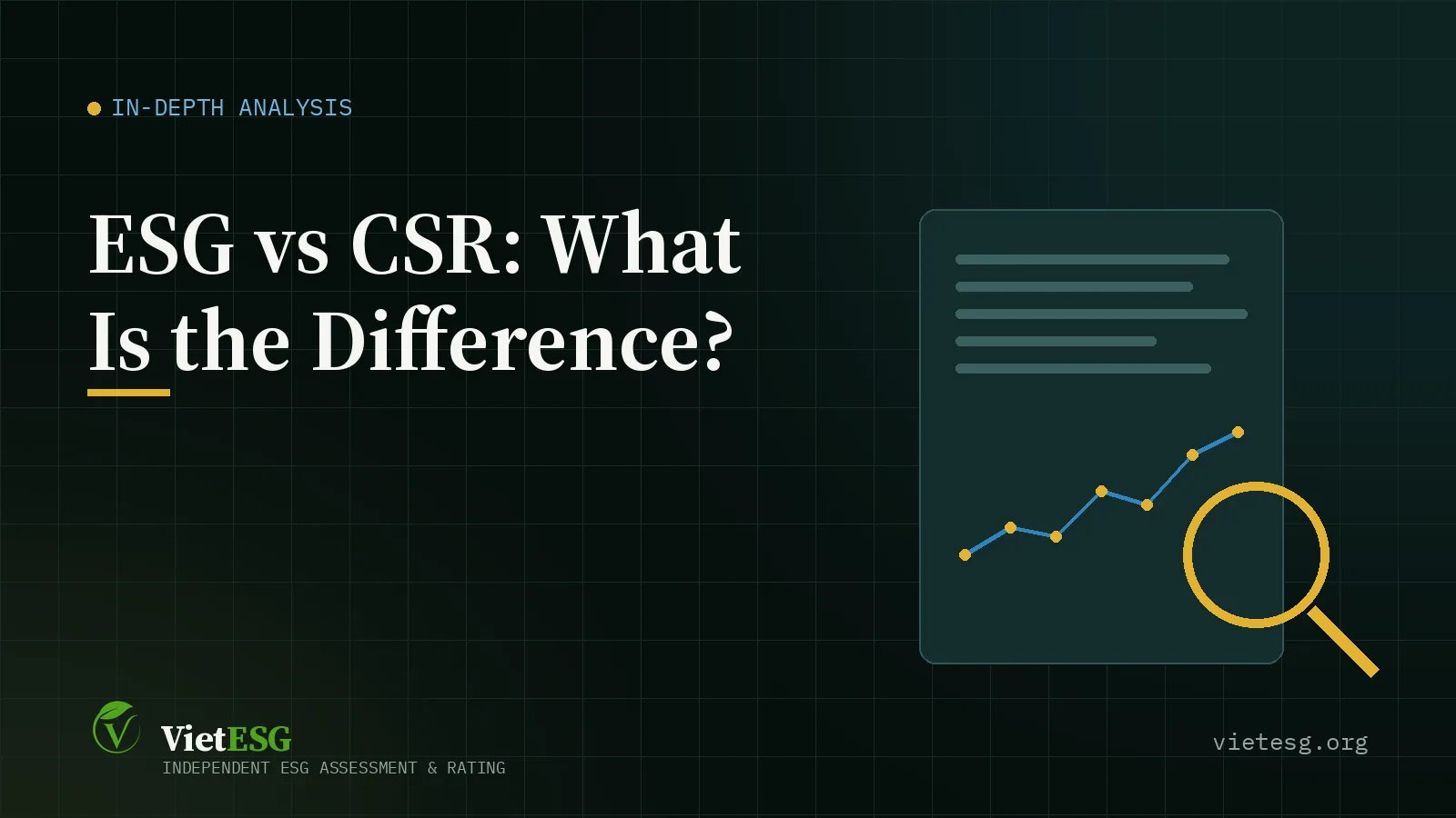 ESG VS CSR: WHAT IS THE DIFFERENCE?