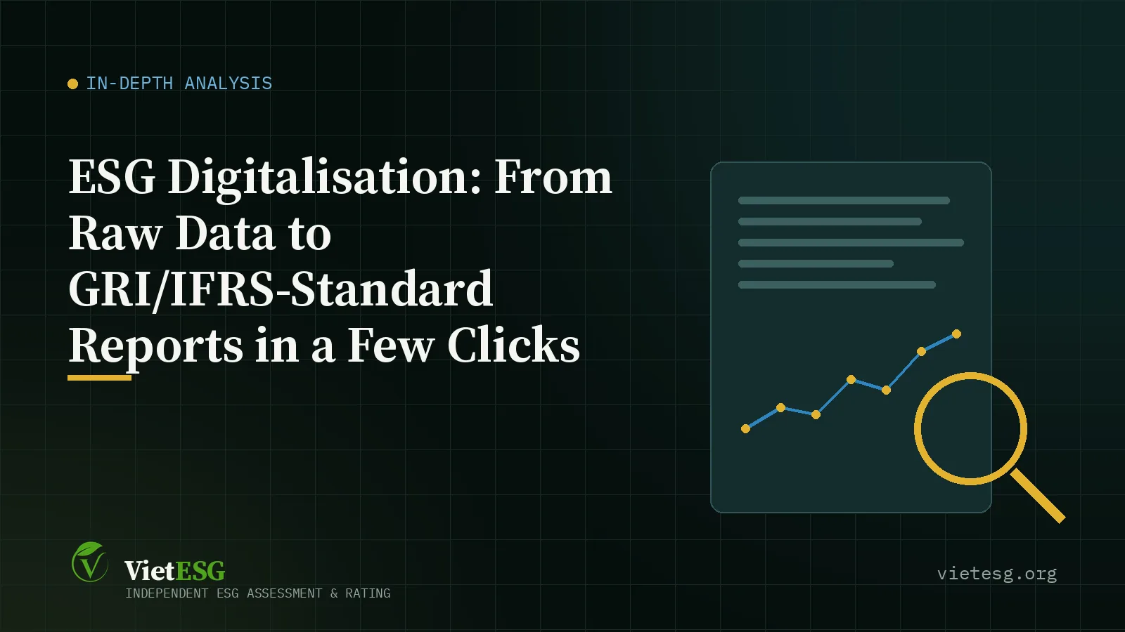 ESG DIGITALISATION: FROM RAW DATA TO GRI/IFRS-STANDARD REPORTS IN A FEW CLICKS