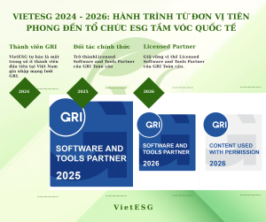 HÀNH TRÌNH TỪ ĐƠN VỊ TIÊN PHONG ĐẾN TỔ CHỨC ESG TẦM VÓC QUỐC TẾ