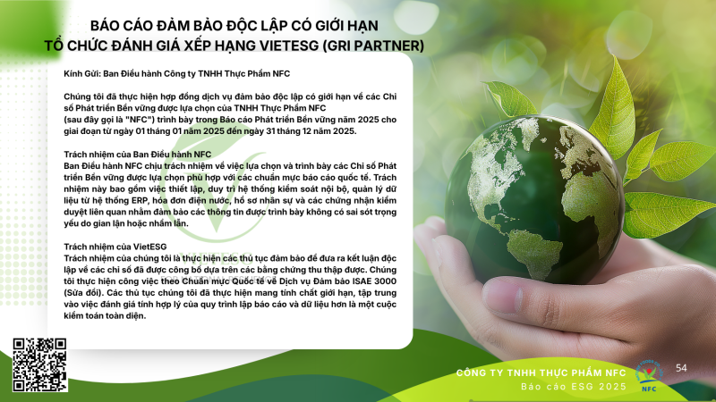 BÁO CÁO ESG 2025 CỦA NFC VỚI SỰ ĐỒNG HÀNH CỦA VIETESG