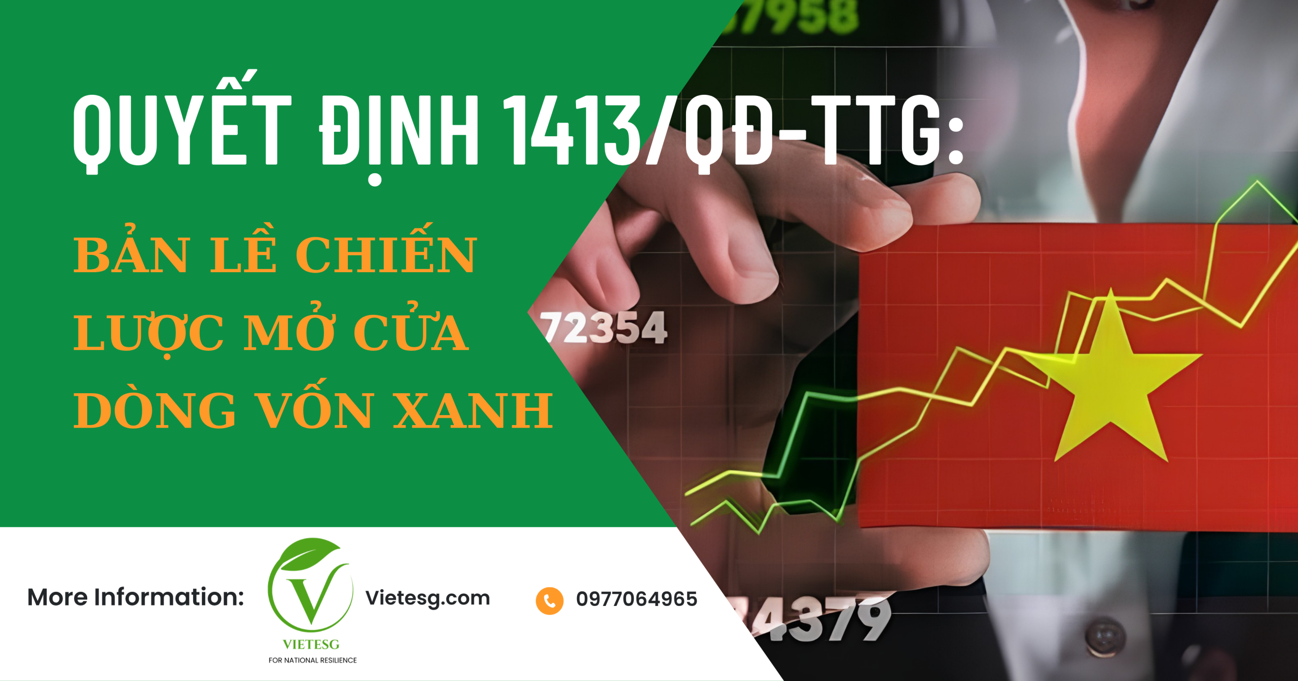 QUYẾT ĐỊNH 1413/QĐ-TTG: BẢN LỀ CHIẾN LƯỢC MỞ CỬA “DÒNG VỐN XANH”