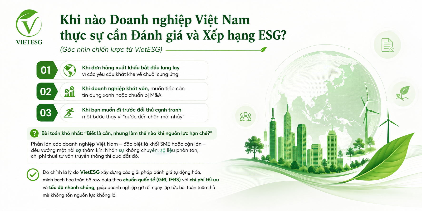 KHI NÀO DOANH NGHIỆP THỰC SỰ CẦN ĐÁNH GIÁ XẾP HẠNG ESG